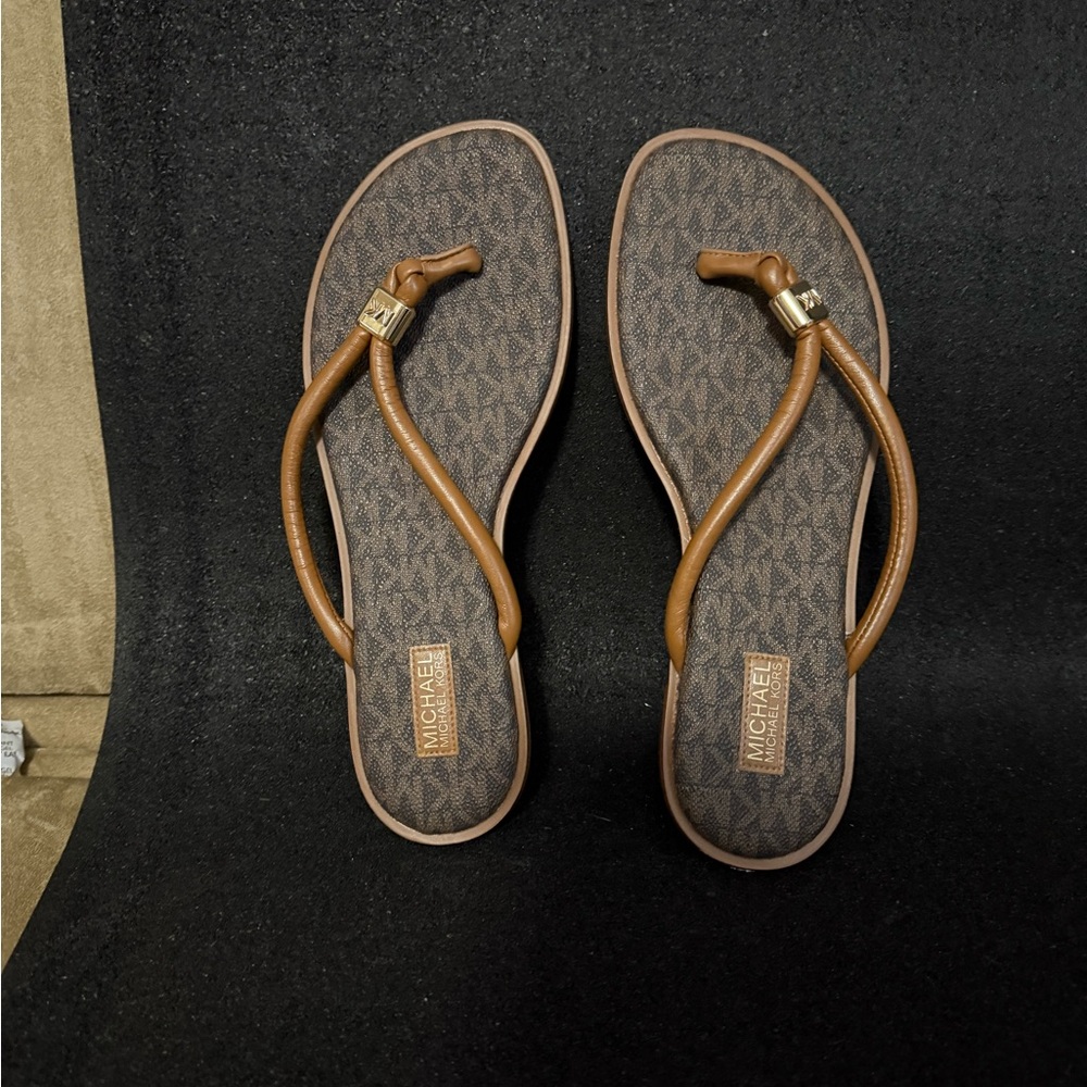 Michael Kors Brown Sandals Minimalist Design